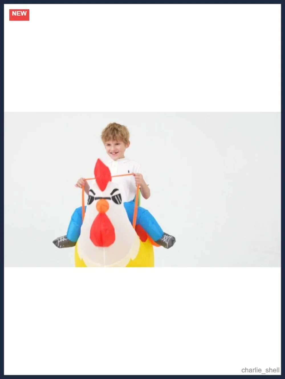 Kids Inflatable Chicken Costume Rooster Blow Up Halloween Party Suit